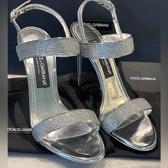 ‼️SOLD‼️DOLCE&GABBANA KIM heels sandals with fusible rhinestones, NWT - Picture 4 of 15